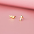 A36400 s925 sterling silver chic simple earrings