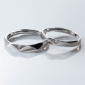 A40914 s925 sterling silver triangle rhinestone ring
