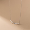 A35217 s925 sterling silver rhinestone rope necklace