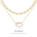 A35312 s925 sterling silver white necklace