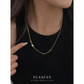 A43060 s925 sterling silver design pearl fashion grade gold metal necklace
