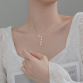 A32420 s925 sterling silver chic trendy rhinestone starY necklace
