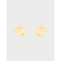 A40073 design heart quality stud sterling silver s925 earrings