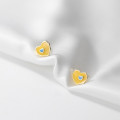 A36834 s925 sterling silver heart cute earrings