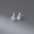 A44881 s925 sterling silver sweet dainty rhinestone stud earrings