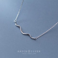 A34593 s925 sterling silver unique weave pendant chic trendy necklace