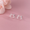 A37340 s925 silver hollowed stud simple cute earrings