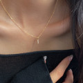 A43500 s925 sterling silver simple rhinestone elegant necklace