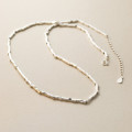 A39328 s925 sterling silver square design necklace