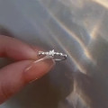 A44890 silver sweet rhinestone ring