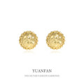 A39712 sterling silver vintage sun stud elegant earrings