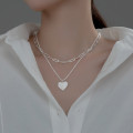 A34568 s925 sterling silver geometric chain unique necklace