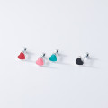 A36010 s925 sterling silver colorful spiral heart earrings