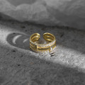 A33415 adjustables925 sterling silver vintage fashion ring