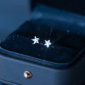 A35847 s925 sterling silver chic simple stars sweet star cute earrings