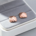 A39659 s925 sterling silver square bar stud design unique earrings