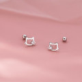 A45138 s925 sterling silver sweet rhinestone stud earrings