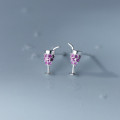A38106 s925 sterling silver rhinestone stud design elegant earrings