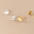 A32209 s925 sterling silver trendy rhinestone geometric circle earrings