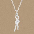 A45208 unique twist rope sterling silver s925 necklace