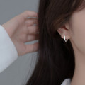 A36649 s925 sterling silver weave simple chic unique earrings