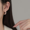 A38225 s925 sterling silver rhinestone stud design elegant earrings
