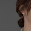 A36651 s925 sterling silver simple chic cute unique earrings