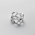 A37506 s925 sterling silver hollowed design ring