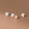 A35494 s925 sterling silver rhinestone simple beautiful cute earrings