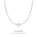 A39338 sterling silver vintage elegant necklace