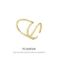 A35690 s925 sterling silver ring irregular piercing earrings