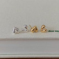 A37150 925 sterling silver heart earrings