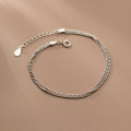 A34202 s925 sterling silver chic trendy simple layered sweet fashion bracelet