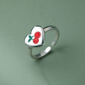 A38384 s925 sterling silver thai heart dainty ring
