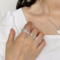 A33455 minimalist 925 sterling silver geometric ring