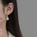 A38099 s925 sterling silver rhinestone teardrop grade elegant earrings