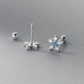 A37913 s925 sterling silver rhinestone stud design elegant earrings