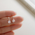 A39227 s925 sterling silver square rhinestone stud design elegant earrings
