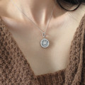 A45961 s925 sterling silver trendy sweet dainty rhinestone pendant pendant