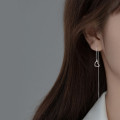 A35794 s925 sterling silver string fashion unique hollowed heart swee earrings