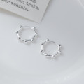 A46314 s925 sterling silver simple circle ear buckle