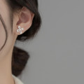 A38228 s925 sterling silver hollowed stud design earrings