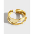 A34468 irregular doublelayer cubiczirconia ring