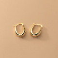 A35503 s925 sterling silver chic simple small trendyU geometric unique earrings