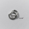 A38138 s925 sterling silver braided thai design unique earrings