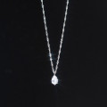 A34533 s925 sterling silver simple fashion rhinestone teardrop necklace