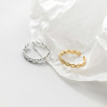 A33542 s925 sterling silver simple adjustable hollowed ring