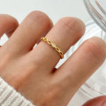 A42844 s925 silver trendy rhinestone hollowed ring