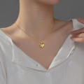 A42839 s925 sterling silver simple heart heartshape pendant necklace