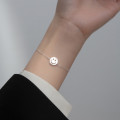 A36481 s925 sterling silver smile charm bracelet